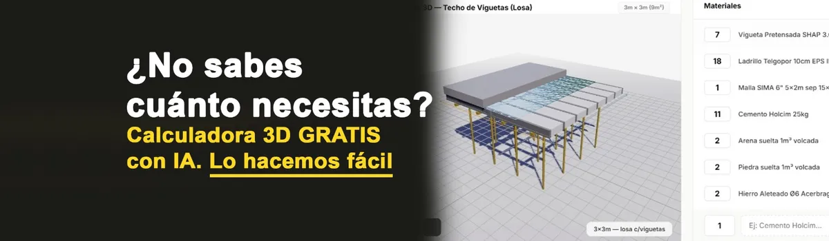 Calculadora de Materiales de Construcción — Estimá tu Obra Gratis